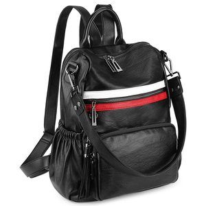 Travel Backpack Purse for Women Vegan Leather Ladies Fashion Tassel Shoulder😁